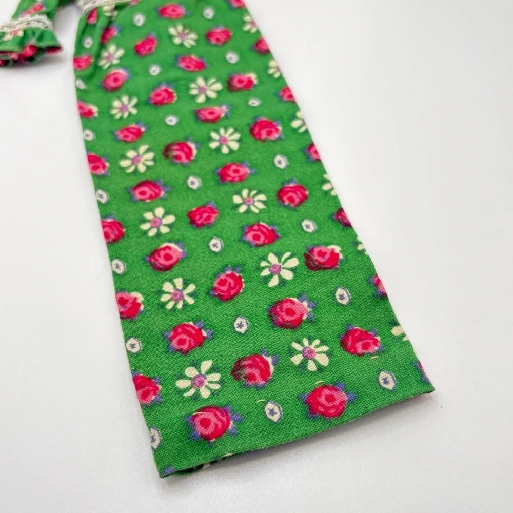 Vintage Francie Go Granny Go Dress 1267 1966 Barbie Mattel Green Floral Maxi